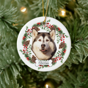 Siberian husky hund Personlig Pet Ornament