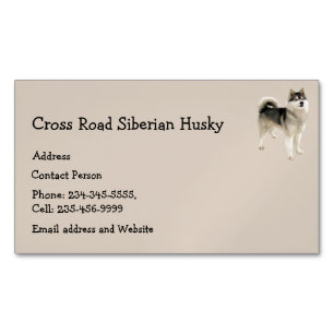 Siberian husky Hund Pet Animal Magnetiska Visitkort