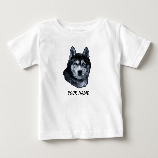 Siberian husky Hund Pet Personlig T Shirt (Framsida)