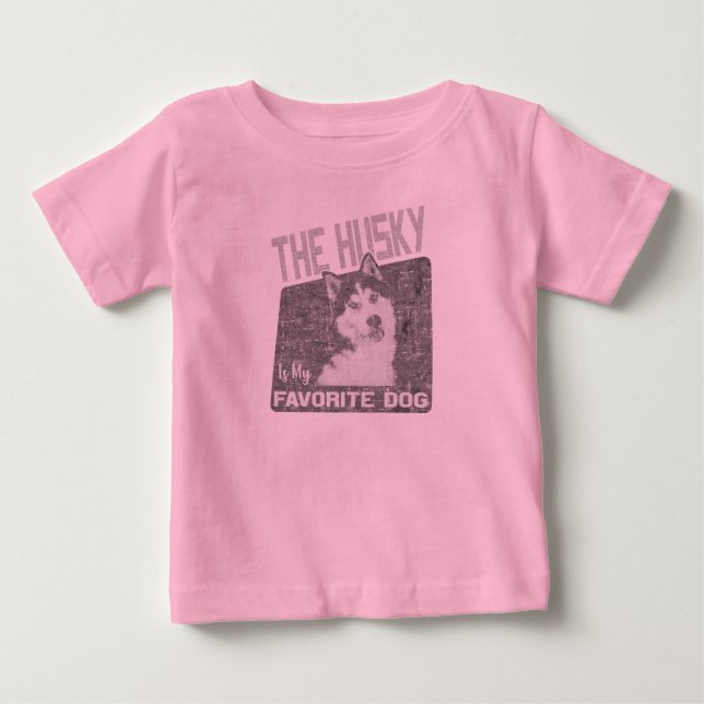 Siberian husky Hund Pet T Shirt (Framsida)