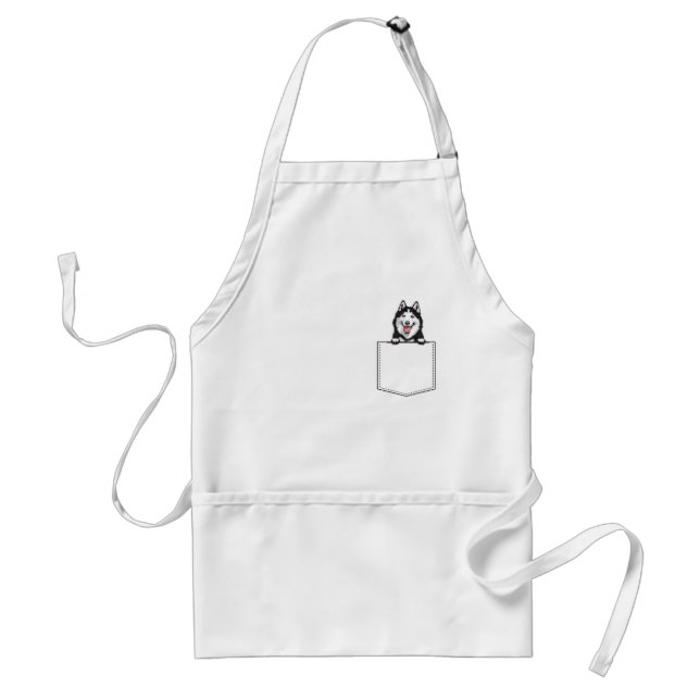 Siberian husky Hund Pocket Apron Förkläde (Framsidan)