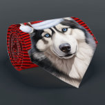 Siberian husky Hund Red Buffalo Play-jul Slips<br><div class="desc">Toppen söt Siberian husky hund,  klädd för att fira årstiden i en julhatt,  parad med ett festligt helgdag i en röd buffel som pläderades för hundälskare. Manar kan visa helgdag medan sport är en av sina hårigets vänner.</div>