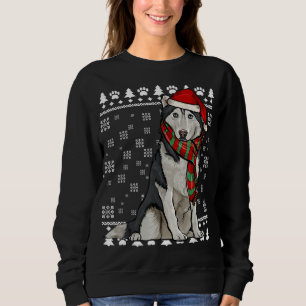 Siberian husky Hund Santa Hat Julafton, god jul T Shirt
