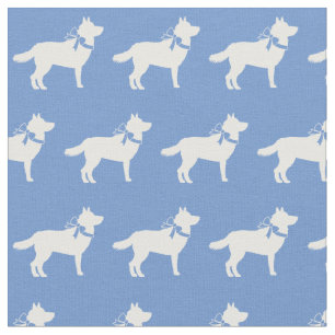 Siberian husky Hund Silhouette Pet Light Blue Tyg