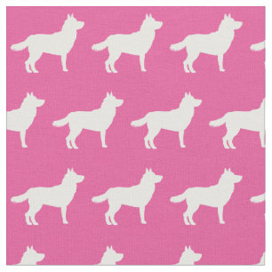 Siberian husky Hund Silhouette Pet Rosa Tyg