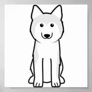 Siberian husky Hund Tecknad Poster