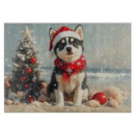 Siberian husky Hund - Vintage Beach