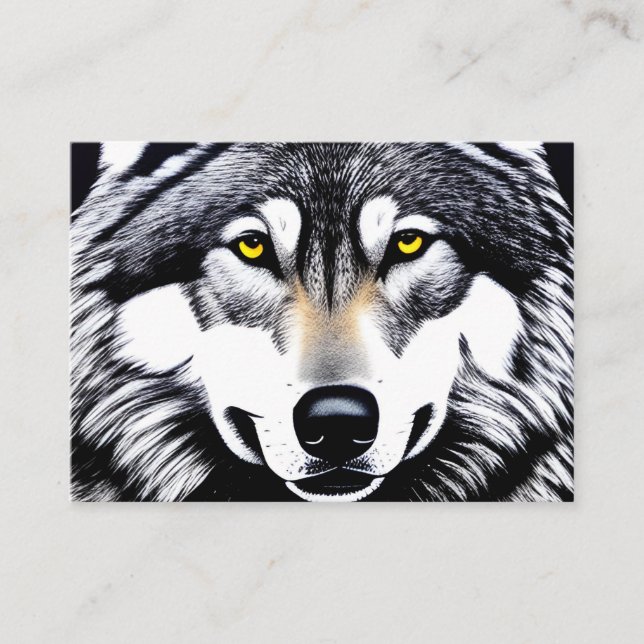 Siberian Husky Hund Visitkort (Framsida)