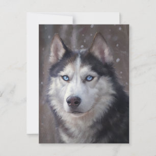 Siberian husky Hund Vykort