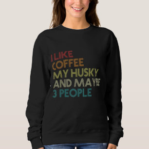 Siberian husky Hundägare-kaffe Älskare-citat Vinta T Shirt