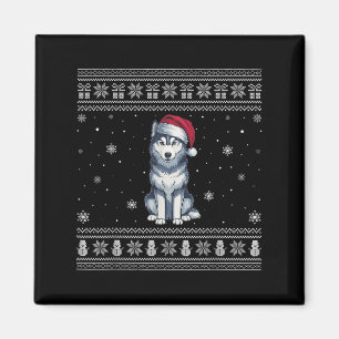 Siberian Husky Hundälskare Män Kvinnor Tomte Fula Magnet