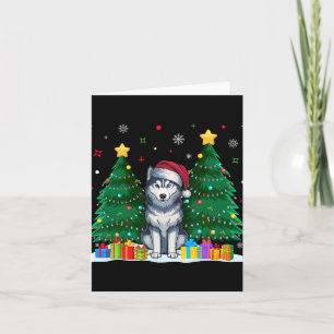 Siberian husky Hundälskare Santa Hat Ugly jul Kort