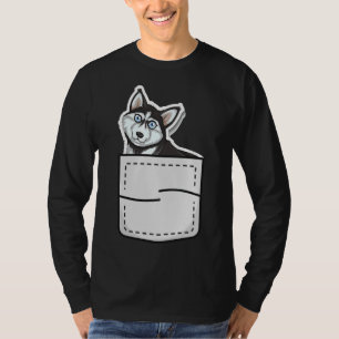 Siberian husky i min Pocket Cute Hundägare T Shirt