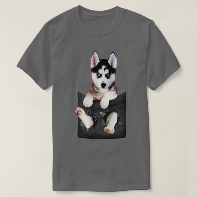 Siberian husky in Pocket Puppy T Shirt (Design framsida)