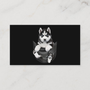 Siberian husky in Pocket Puppy Visitkort