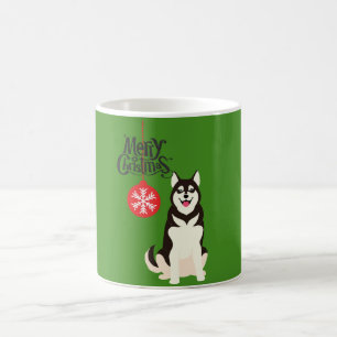 Siberian husky jul kaffemugg