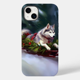 Siberian Husky jul snö vinter