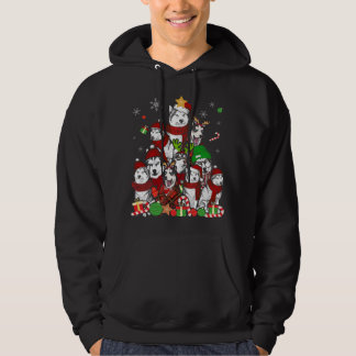 Siberian husky Julgran Julafton Gift Hund älskare Hoodie