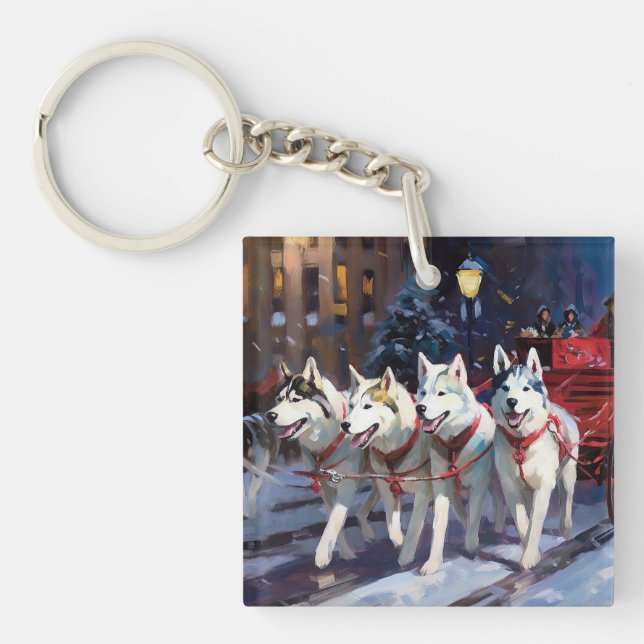 Siberian Husky Julhögtid (Framsidan)