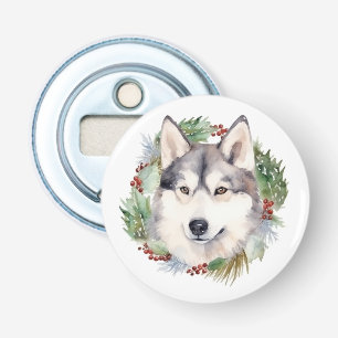 Siberian Husky Julkrans Festiv Valp Flasköppnare