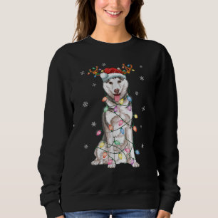Siberian husky julrener Santa Hat Hund T Shirt