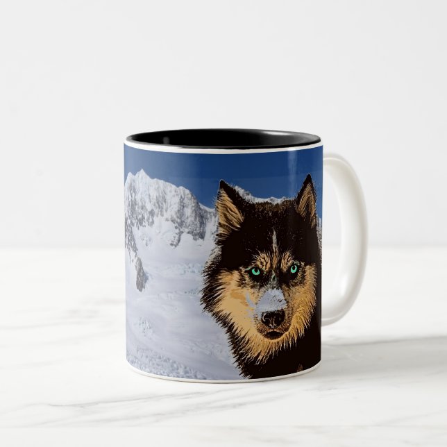 Siberian husky-kaffe Mugg (Framsida höger)