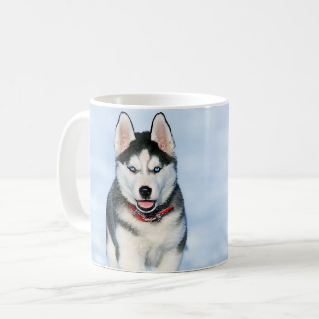 Siberian husky-kaffe Mugg (Framsida vänster)
