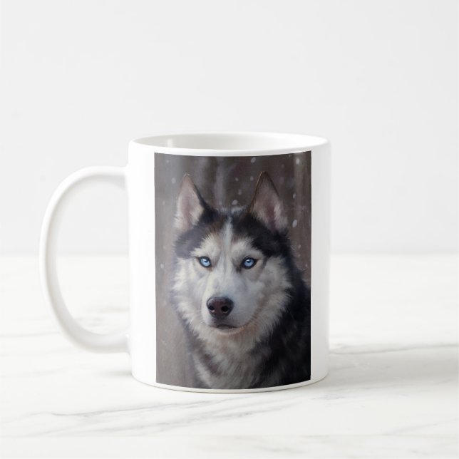 Siberian husky kaffemugg (Vänster)