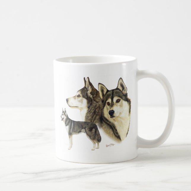 Siberian husky kaffemugg (Höger)