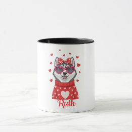 Siberian Husky kaffemugg Valentine's Day 2026