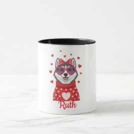 Siberian Husky kaffemugg Valentine's Day 2026