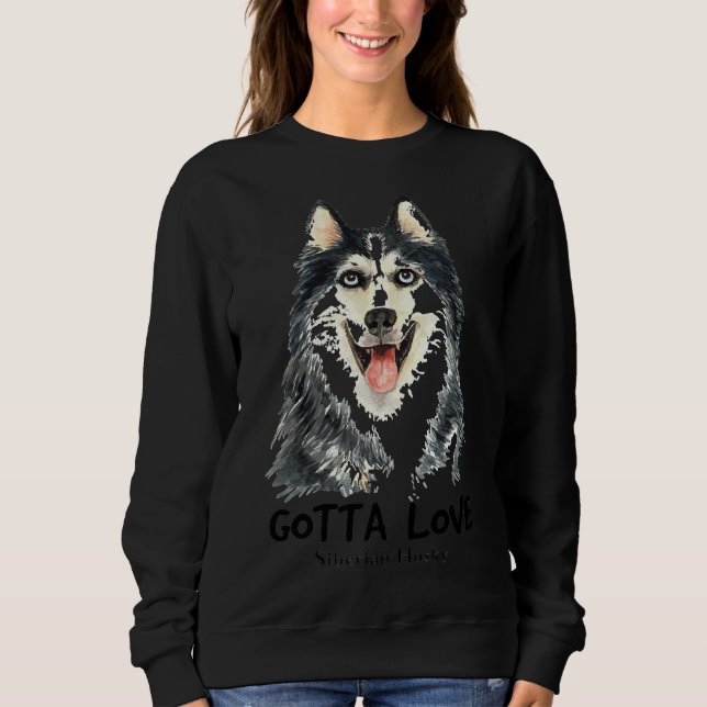Siberian husky Kärlek T Shirt (Framsida)