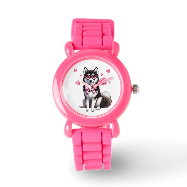 Siberian husky Kids' Watch Armbandsur (Framsida)