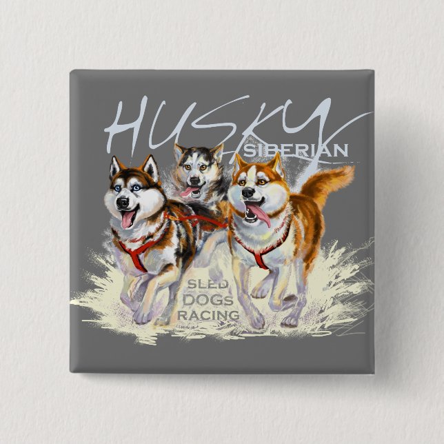 siberian husky knapp (Framsida)