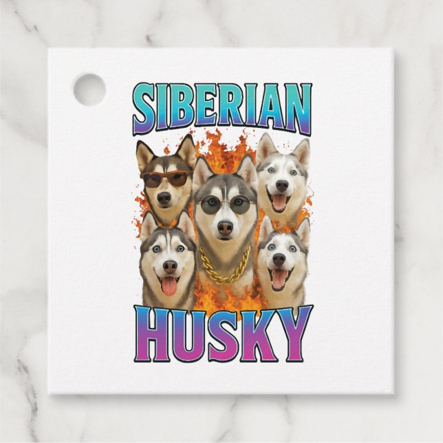 Siberian Husky-kopia Gåvor Etiketter (Framsida)