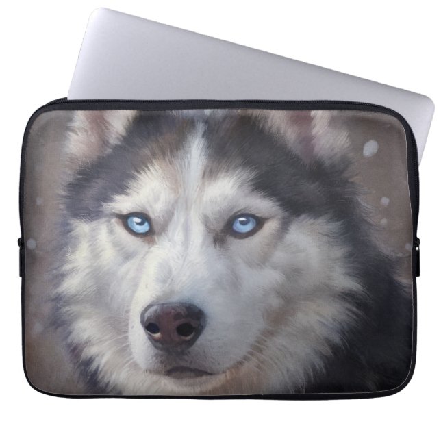 Siberian husky laptop fodral (Framsidan)
