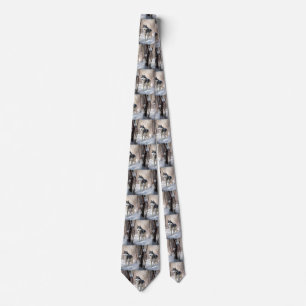 Siberian husky Låt det snöa jul Slips