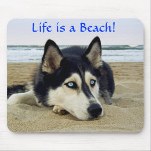 Siberian husky Life är en Beach Mousepad Musmatta