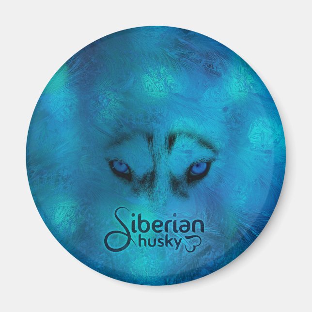 Siberian husky magnet (Framsidan)