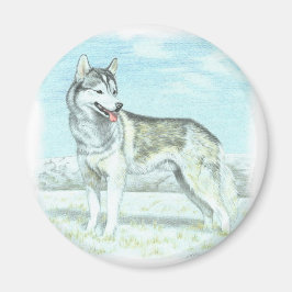 Siberian husky magnet