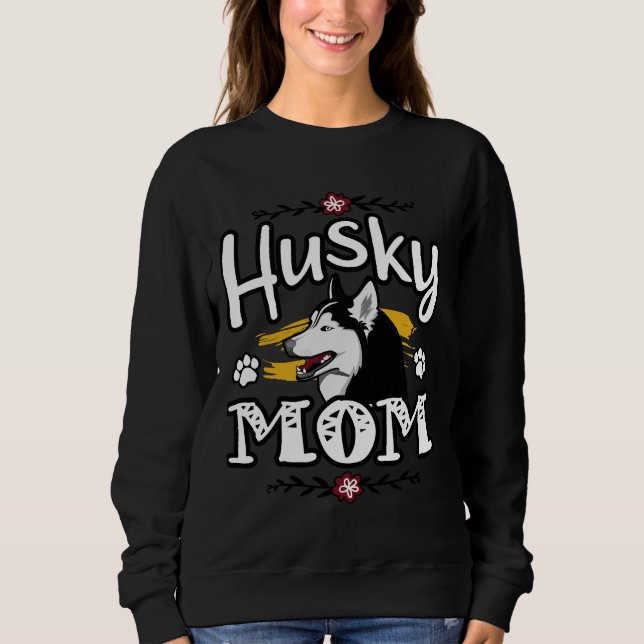 Siberian husky Mamma Cute Hund T Shirt (Framsida)