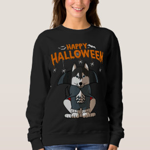 Siberian husky Mamma Rolig hund Halloween Vampire  T Shirt