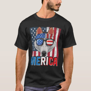 Siberian husky Merica 4:e juli Hund Amerikanska Va T Shirt