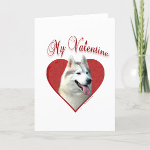 Siberian husky min valentin helgkort