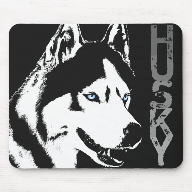 siberian husky Mousepad ger Malamute Varg Hundar Musmatta (Framsidan)