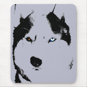 Siberian husky Mousepad Gifts Malamute Sled Hundar Musmatta