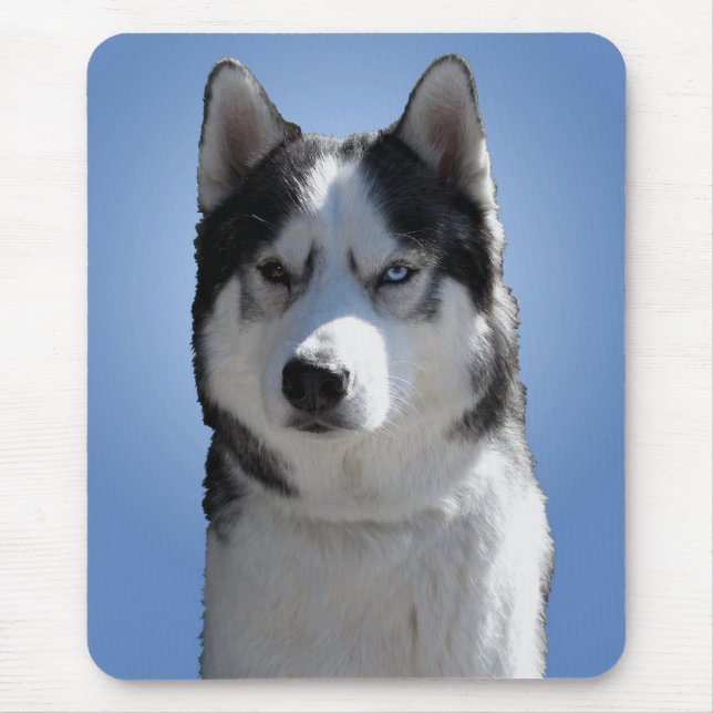 Siberian husky Mousepad Gifts Malamute Sled Hundar Musmatta (Framsidan)