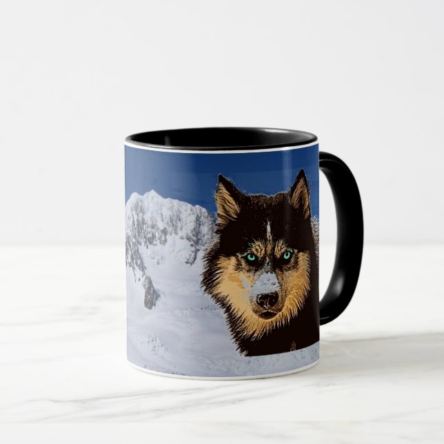Siberian husky Mugg (Framsida höger)