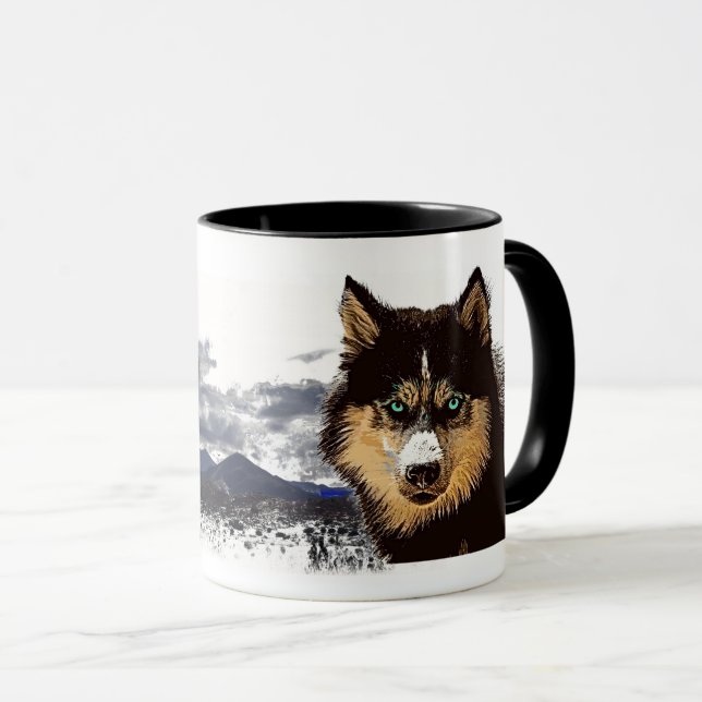 Siberian husky Mugg (Framsida höger)