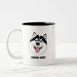 SIBERIAN HUSKY mugs Två-Tonad Mugg